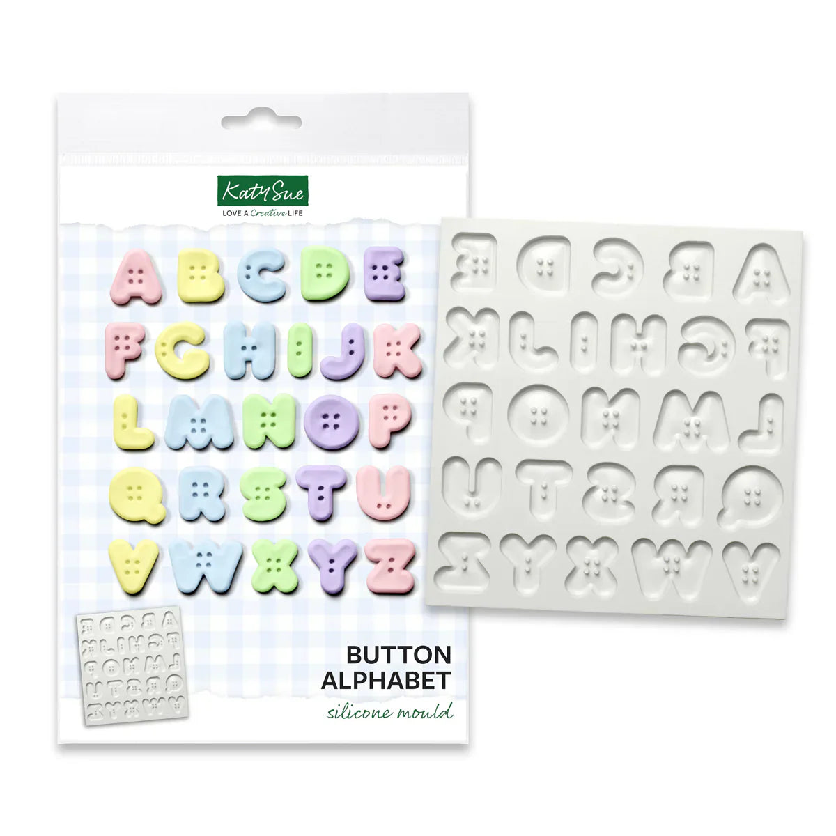 Button Alphabet Silicone Mould