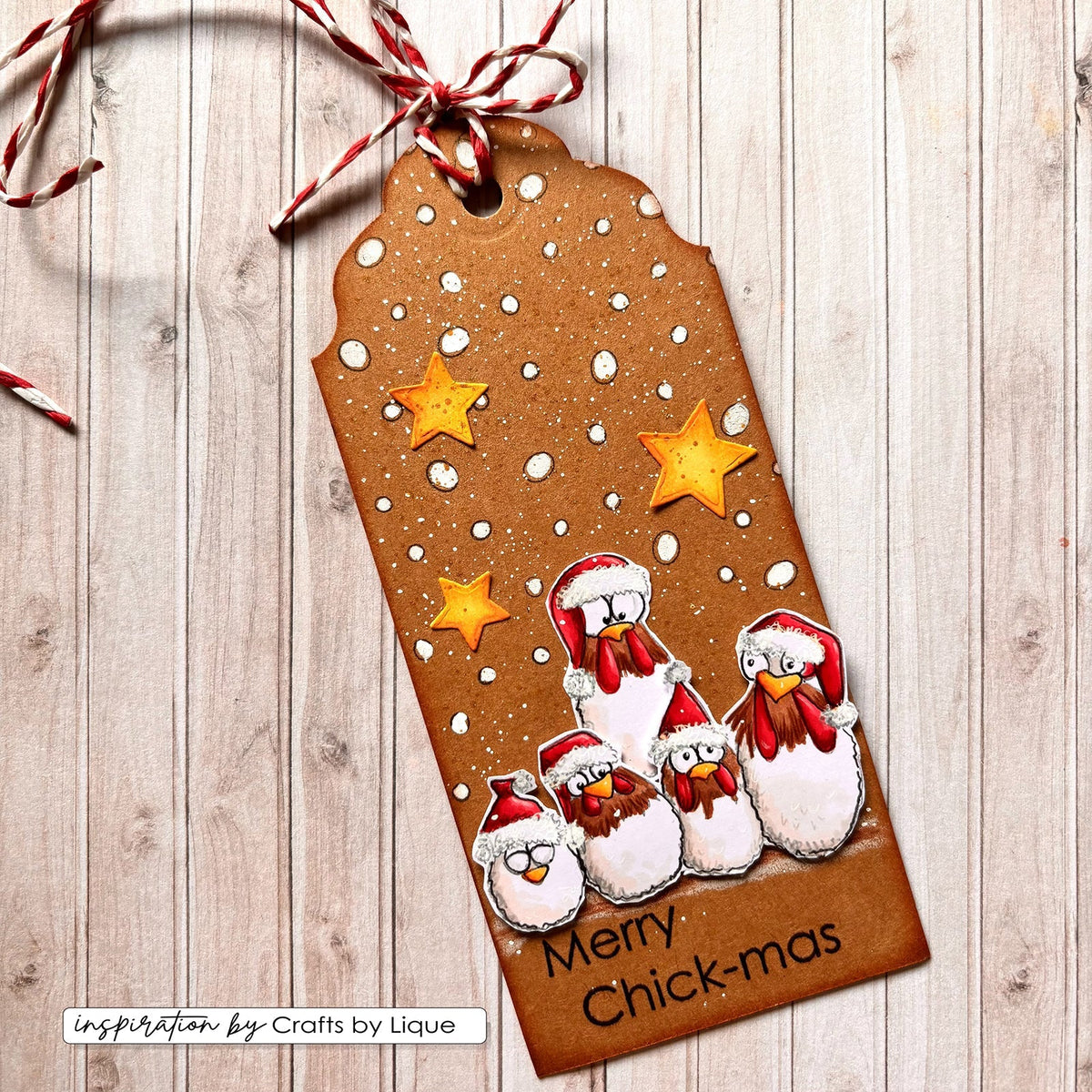 Vaessen Creative • Tampons transparents Poulets de Noël 2 10 pcs
