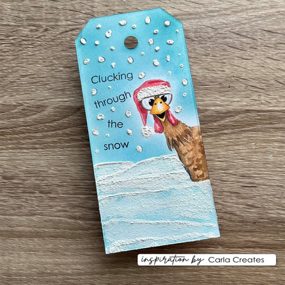 Vaessen Creative • Tampons transparents Poulets de Noël 2 10 pcs