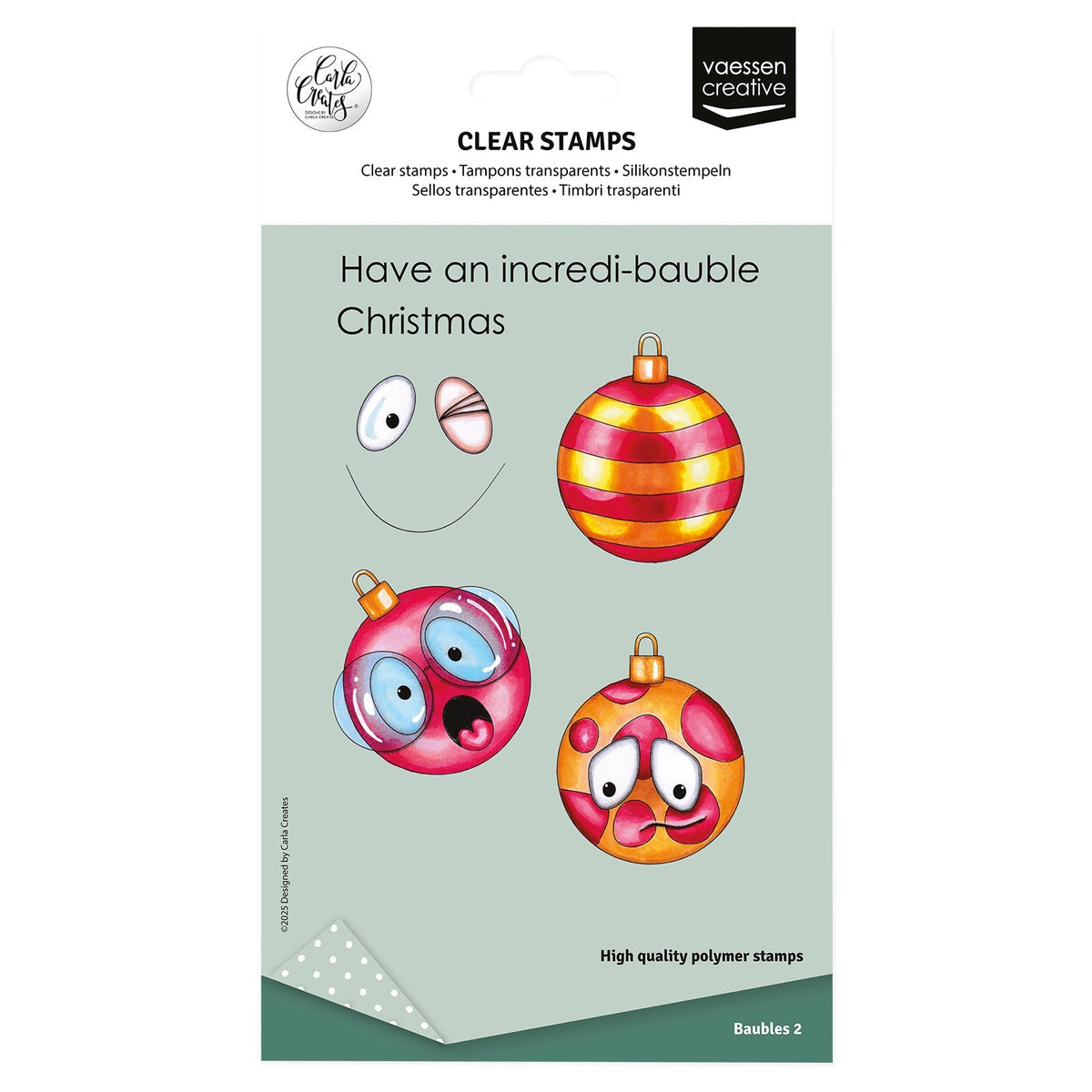 Vaessen Creative • Clear Stamps Christmas Baubles 2 12pcs