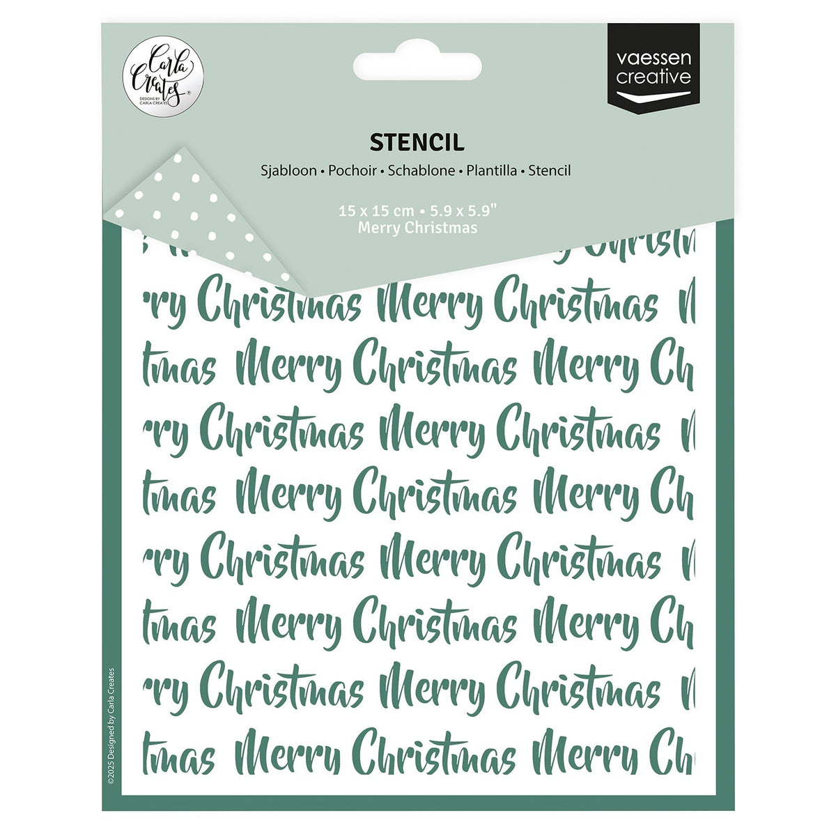 Vaessen Creative • Stencil Merry Christmas 5.9x5.9in