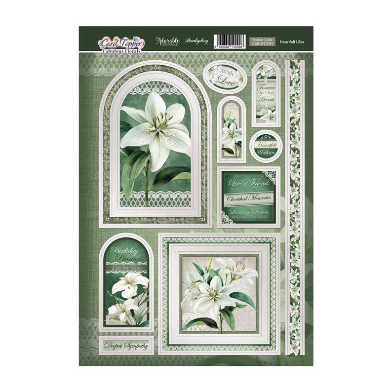 Planche de découpes pour cartes - Lys tendres