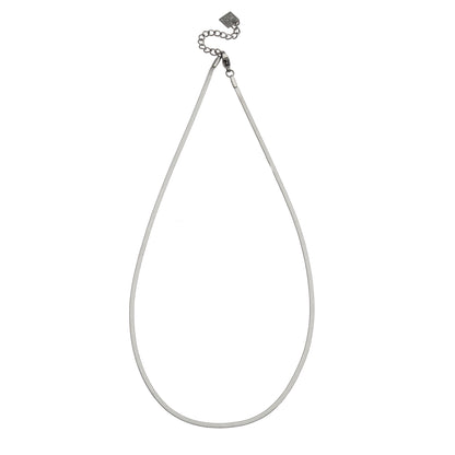 CATANIA: Snake Skin Textured Silver Chain Necklace