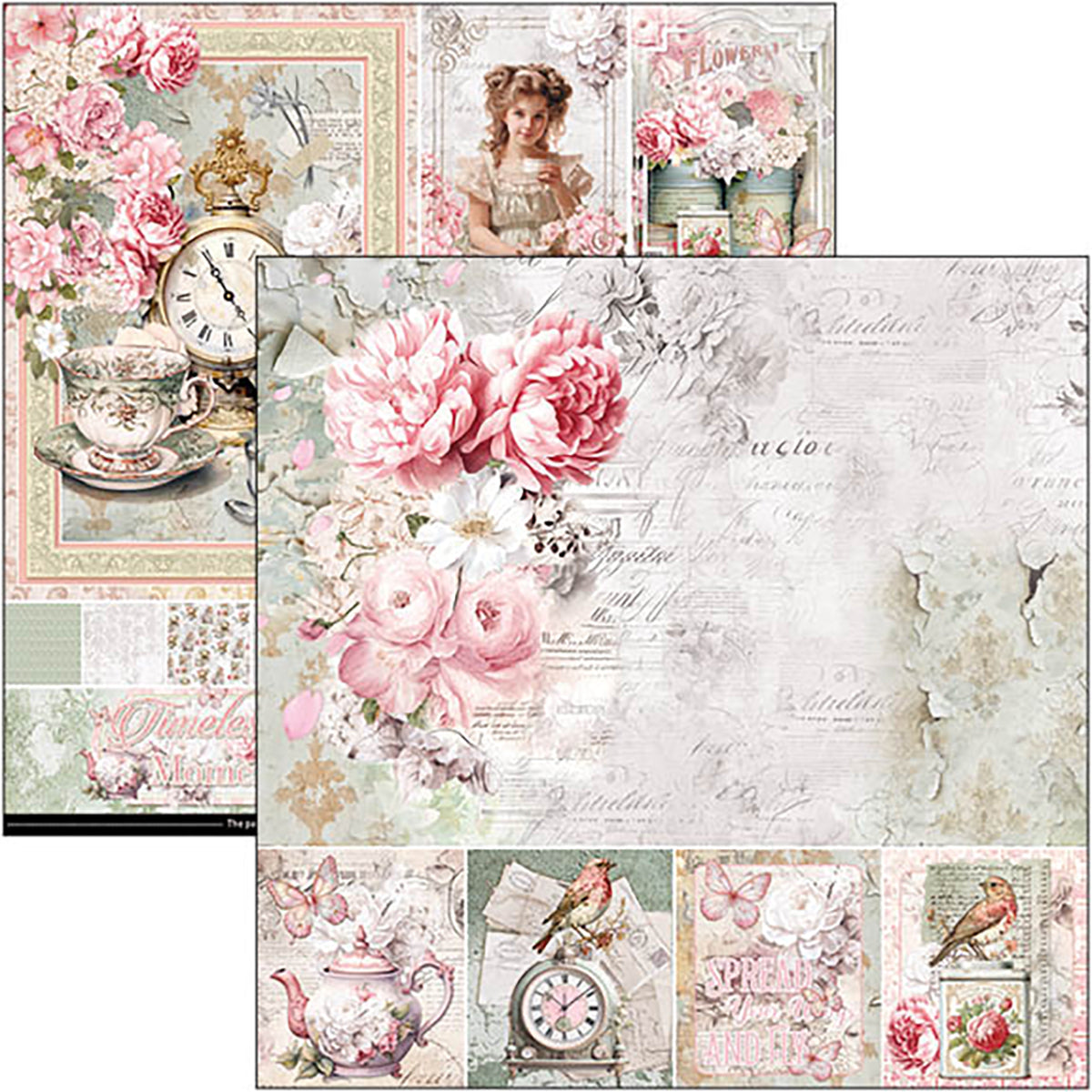 Timeless Moments Paper Pad 12"x12" 12/Pkg
