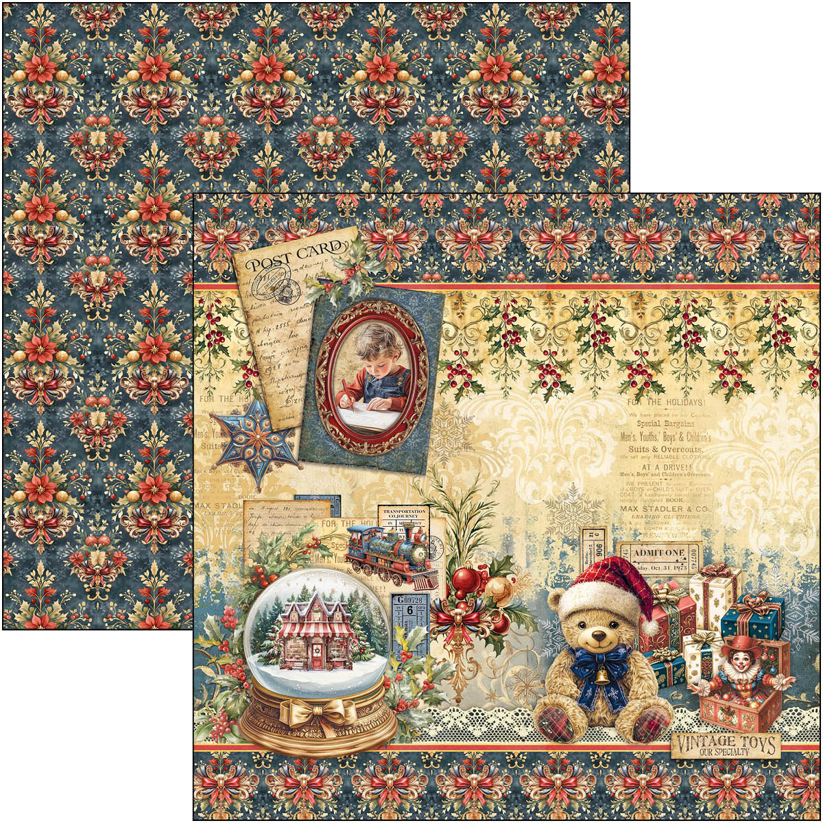 Bloc de papier Boutique de jouets 30,5 x 30,5 cm 12 feuilles/paquet