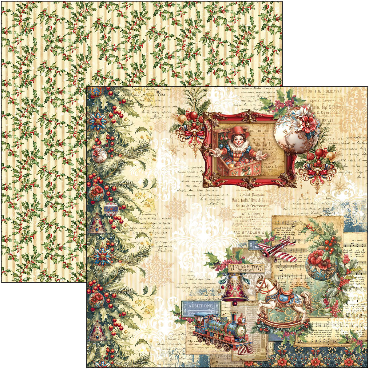 Bloc de papier Boutique de jouets 30,5 x 30,5 cm 12 feuilles/paquet