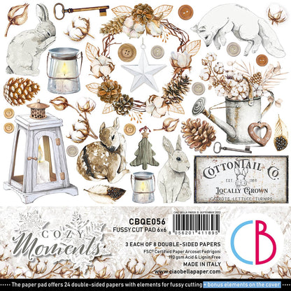Bloc Cozy Moments 15,2x15,2 cm 24 feuilles/paquet