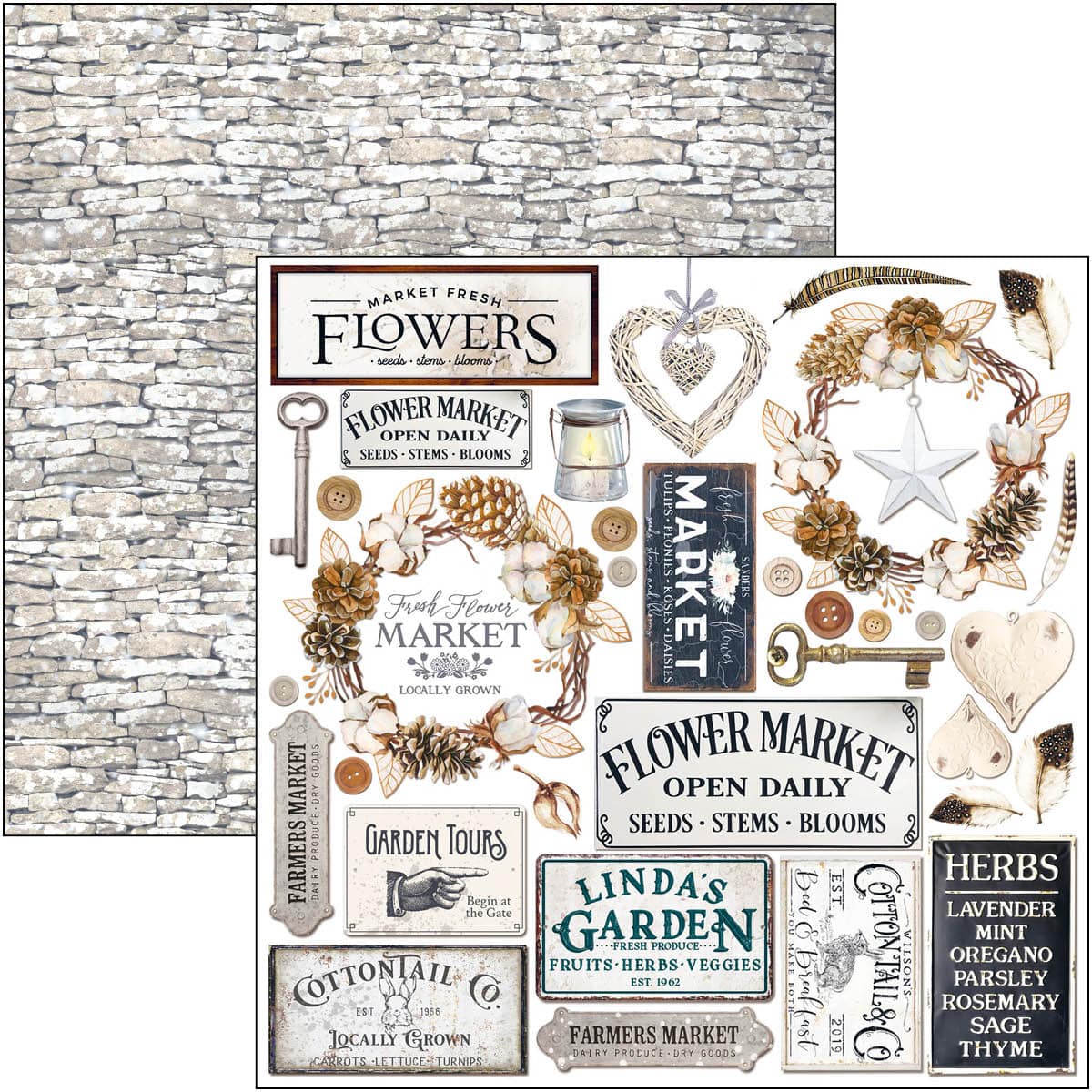 Bloc Cozy Moments 15,2x15,2 cm 24 feuilles/paquet