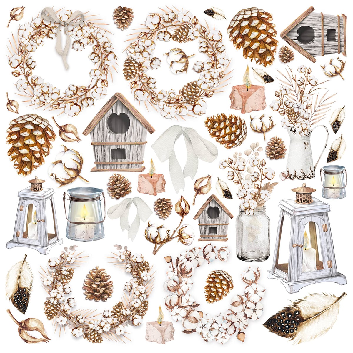 Bloc Cozy Moments 15,2x15,2 cm 24 feuilles/paquet