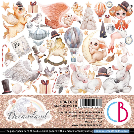 Bloc de papiers à découper Dreamland 6x6 24/Paq