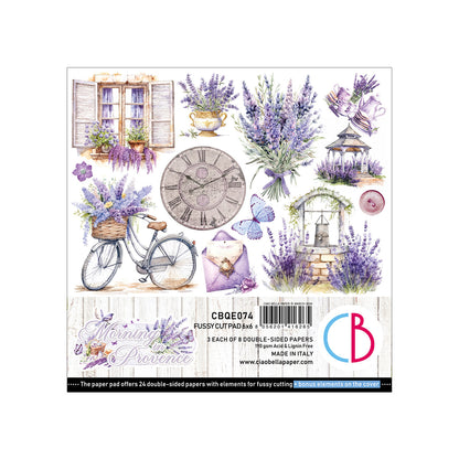 Bloc de papiers décoratifs "Morning In Provence" 15x15cm 24 feuilles/paquet