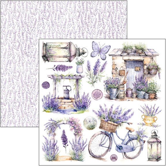 Bloc de papiers décoratifs "Morning In Provence" 15x15cm 24 feuilles/paquet