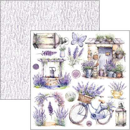 Bloc de papiers décoratifs "Morning In Provence" 15x15cm 24 feuilles/paquet