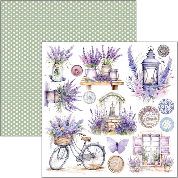 Bloc de papiers décoratifs "Morning In Provence" 15x15cm 24 feuilles/paquet