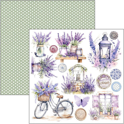 Bloc de papiers décoratifs "Morning In Provence" 15x15cm 24 feuilles/paquet
