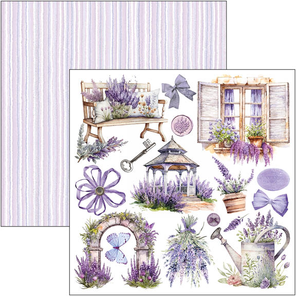 Bloc de papiers décoratifs "Morning In Provence" 15x15cm 24 feuilles/paquet