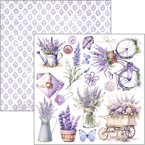Bloc de papiers décoratifs "Morning In Provence" 15x15cm 24 feuilles/paquet