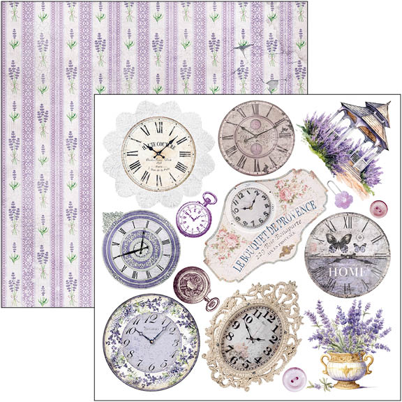 Bloc de papiers décoratifs "Morning In Provence" 15x15cm 24 feuilles/paquet