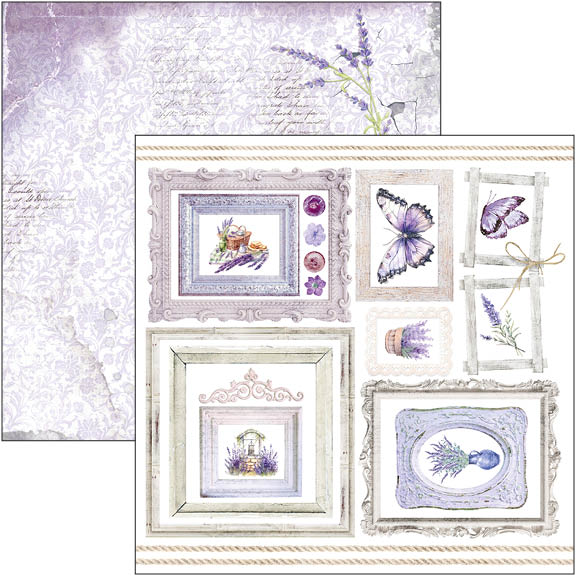 Bloc de papiers décoratifs "Morning In Provence" 15x15cm 24 feuilles/paquet