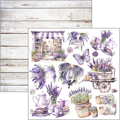 Bloc de papiers décoratifs "Morning In Provence" 15x15cm 24 feuilles/paquet