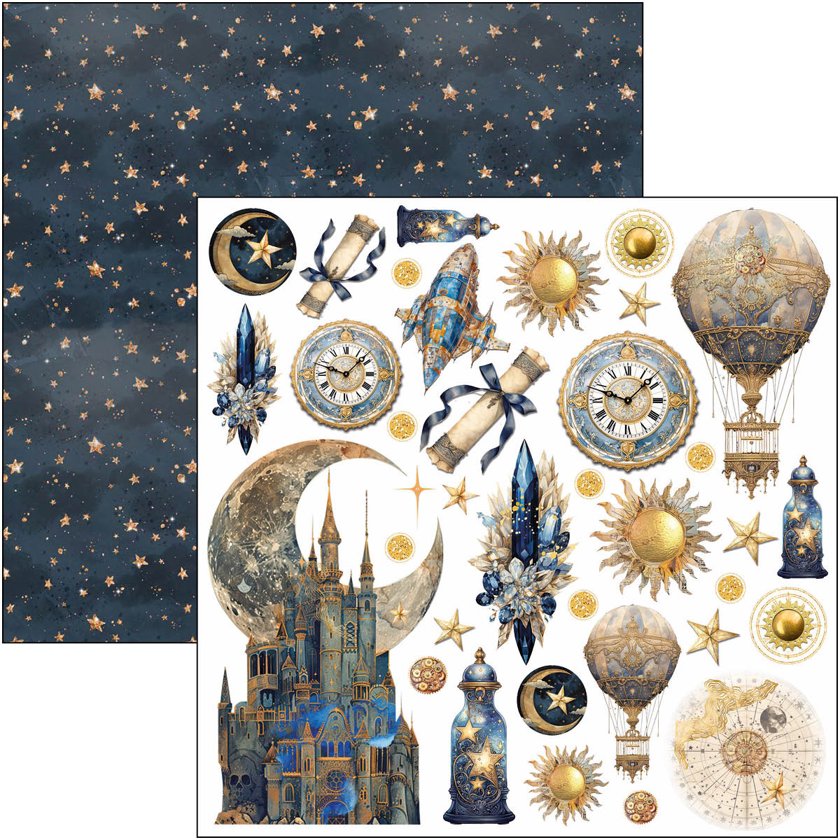 Celestial Fussy Cut Pad 6"x6" 24/Pkg