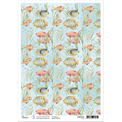 Ciao Bella Rice Paper A4 Fishes