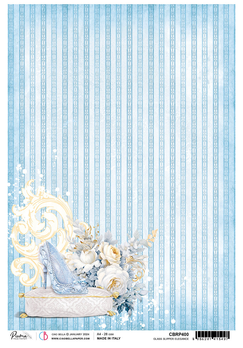 Papier de Riz A4 Piuma Glass Slipper Elegance - 5 feuilles