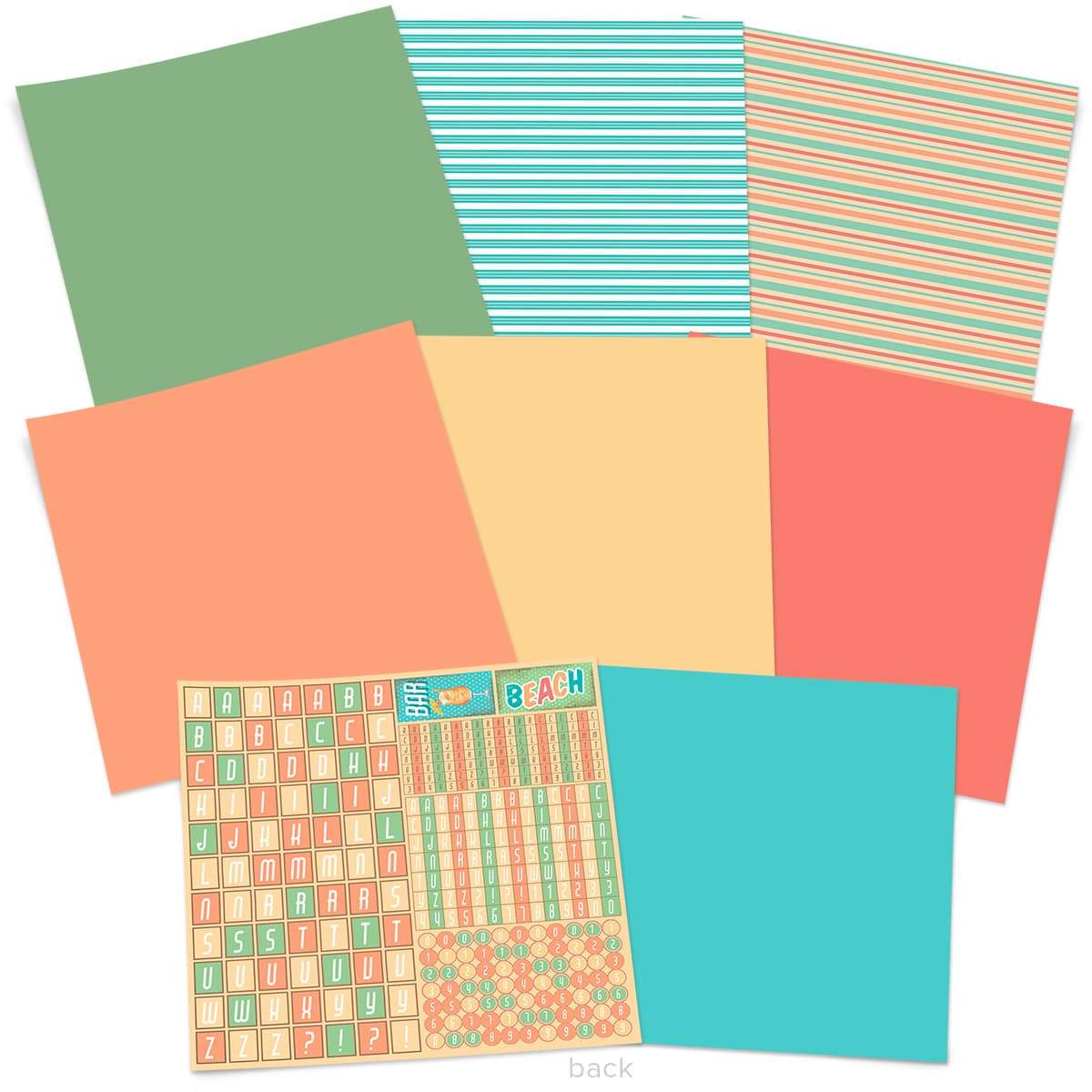 Ciao Bella Blocs de Motifs Récits d'Été 30,5x30,5cm 8 Feuilles/Paquet