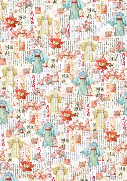 Vellum Land Of The Rising Sun Paper Patterns A4 6/Pkg
