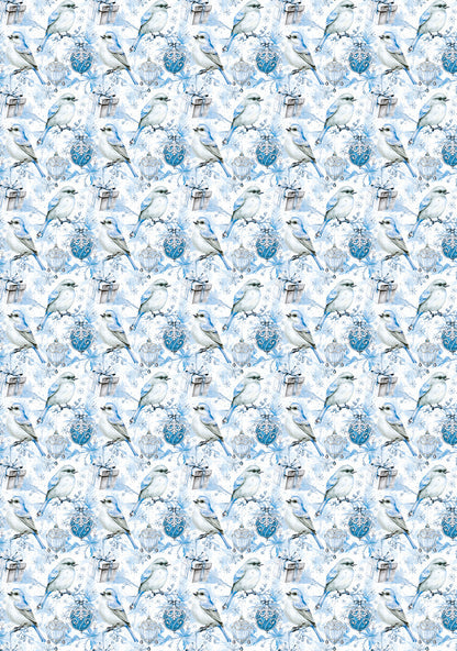 Vellum Elegance of Blue Paper Patterns A4 6/Pkg