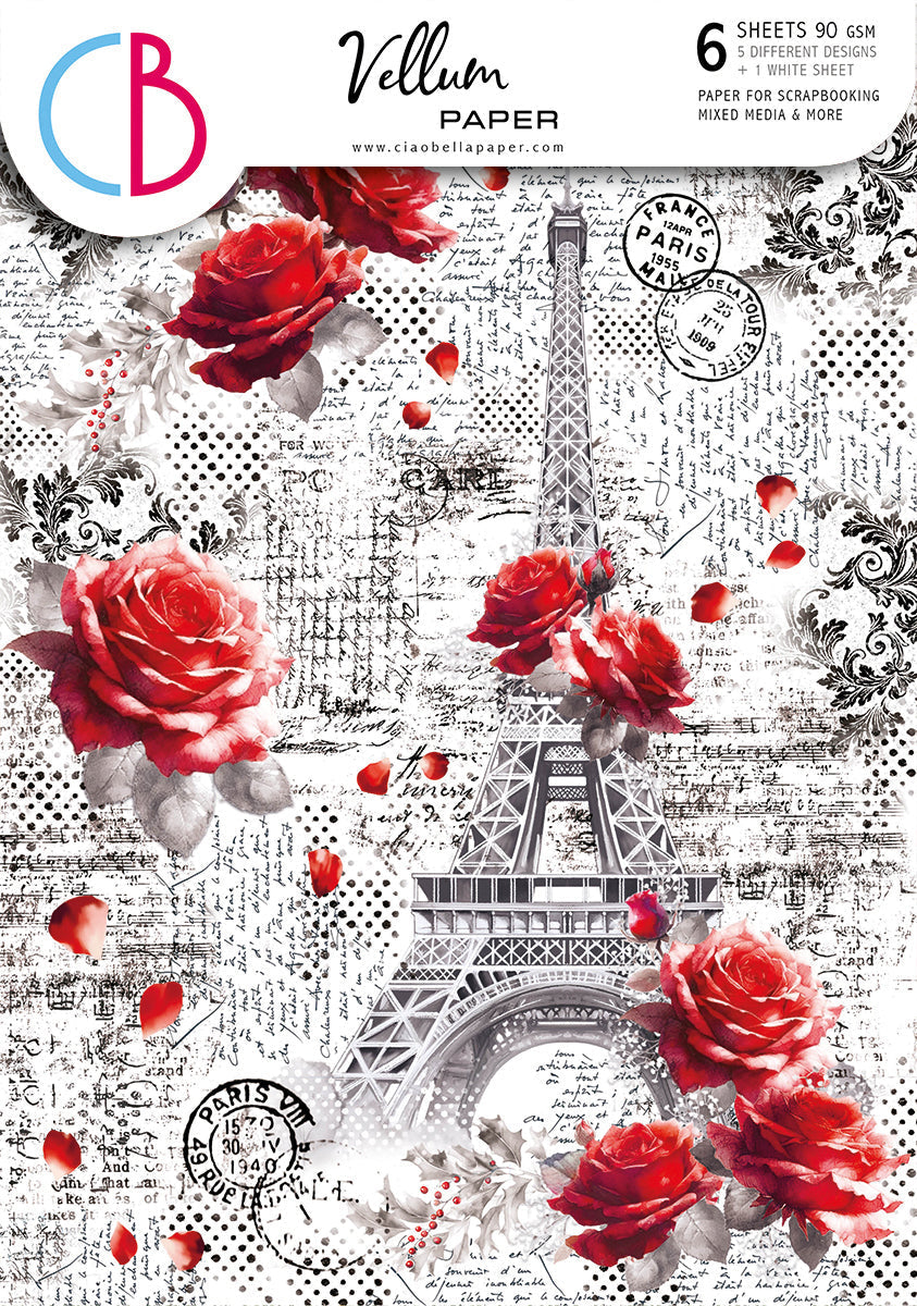 Calque Paris Je t’aime Motifs Papier A4 6/Paq.