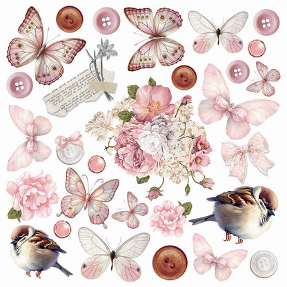 Vellum Timeless Memories Fussy Cut 6"x6" 6/Pkg
