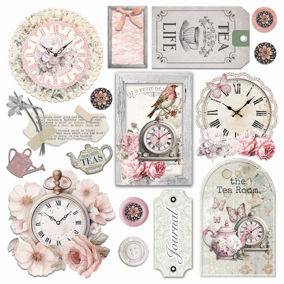 Vellum Timeless Memories Fussy Cut 6"x6" 6/Pkg