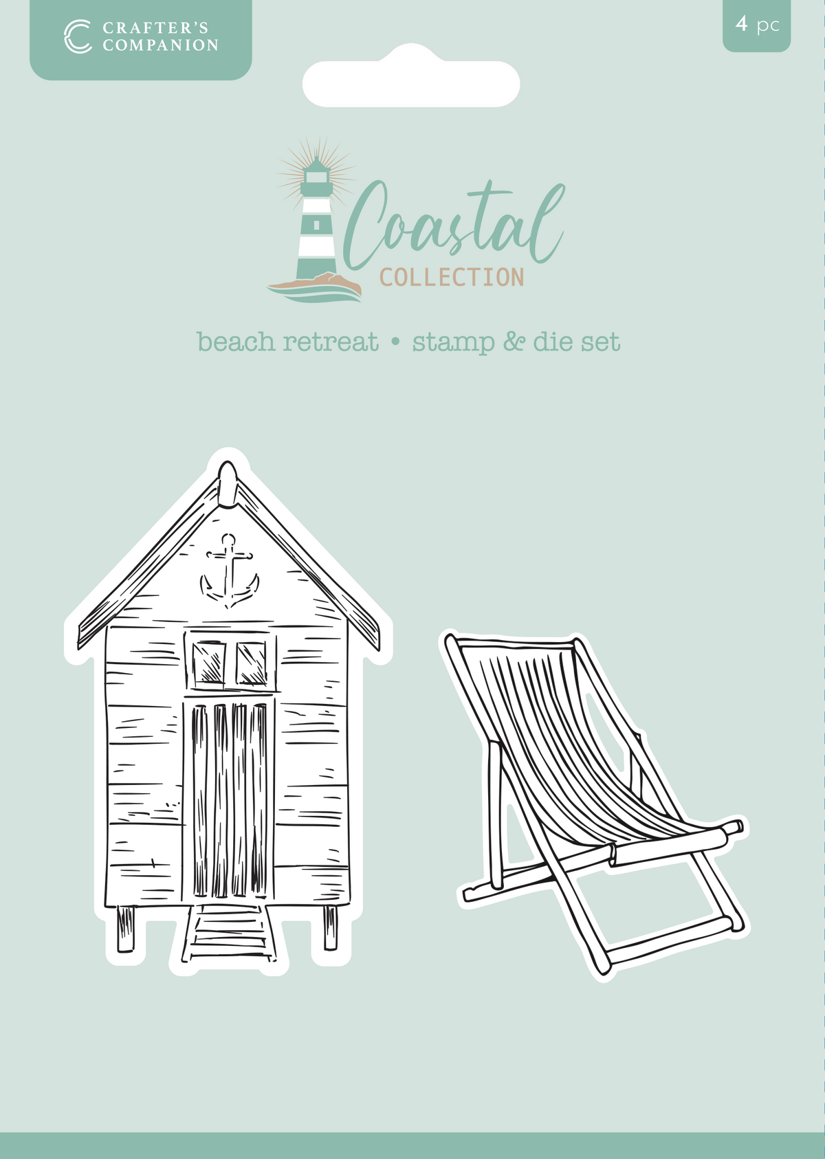 Crafter’s Companion Coastal Collection Stamp & Die - Beach Retreat