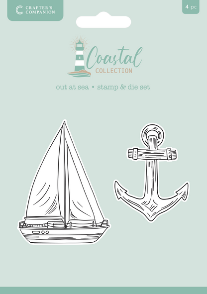 Crafter’s Companion Coastal Collection Stamp & Die - Out at Sea