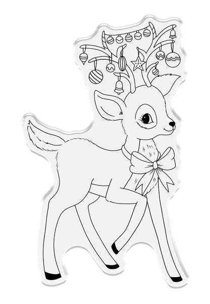 Crafter's Companion Retro Christmas Collection Stamp & Die Set - Reindeer