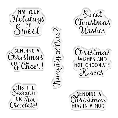 Crafters Companion Stamp & Die - Hot Chocolate