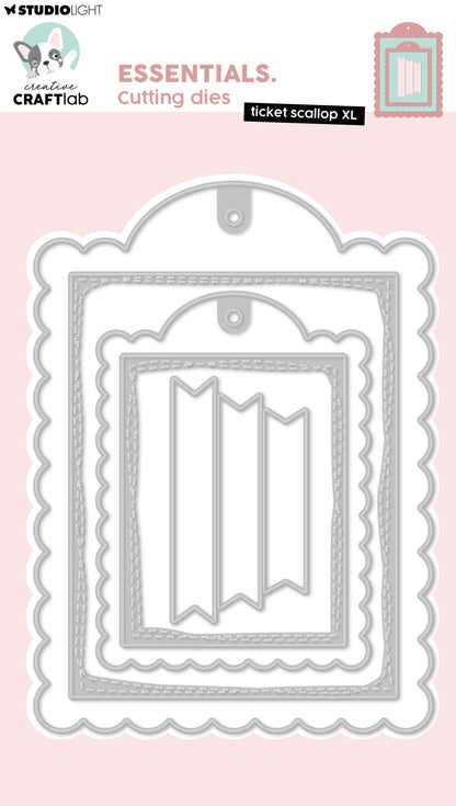 CCL Cutting Die Ticket Scallop XL Essentials