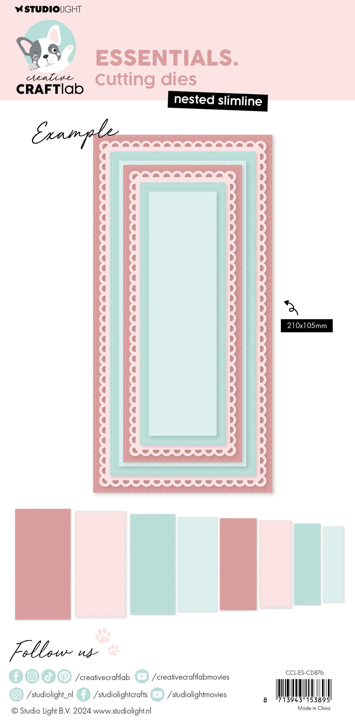 CCL Matrice de découpe Essentiels Slimline Imbriqués 8 pièces