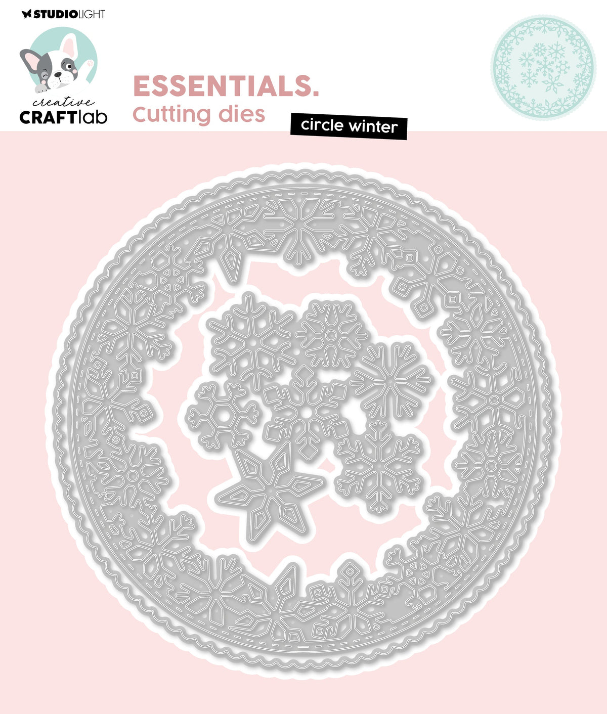 CCL Cutting Die Circle Winter Essentials 141x135x1mm 3 Pieces