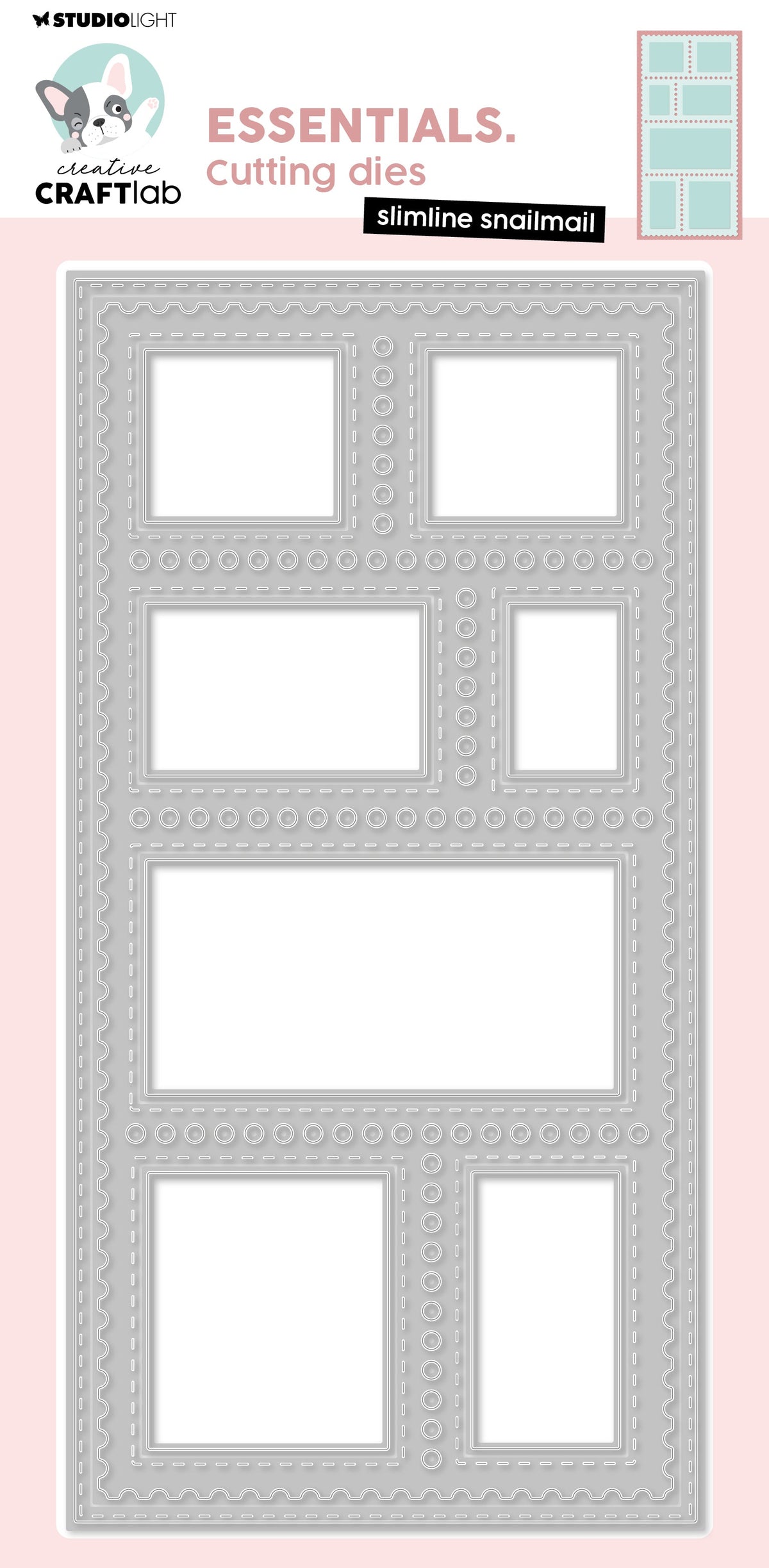 CCL Cutting Die Slimline Snailmail Essentials 9 Pieces