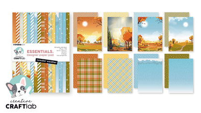 CCL Designer Paper Pad Sweater Weather Essentials 24 Sheets