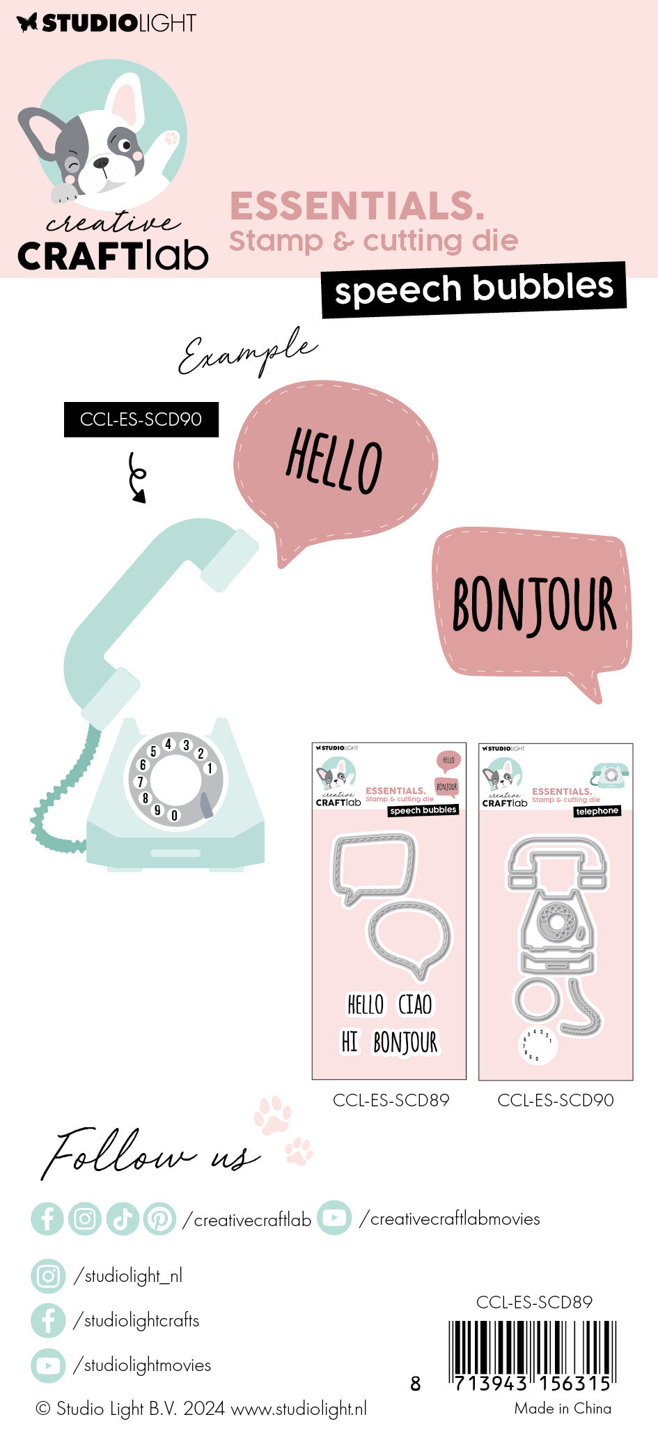 Matrices de découpe et gaufrage CCL Bulles de Dialogue Essentiels 6 pièces