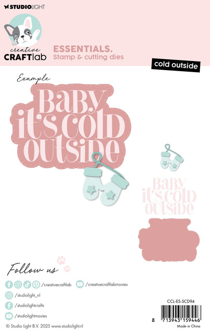 CCL Stamp & Cutting Dies Cold Outside Essentials 136x95x3mm 6 Pieces