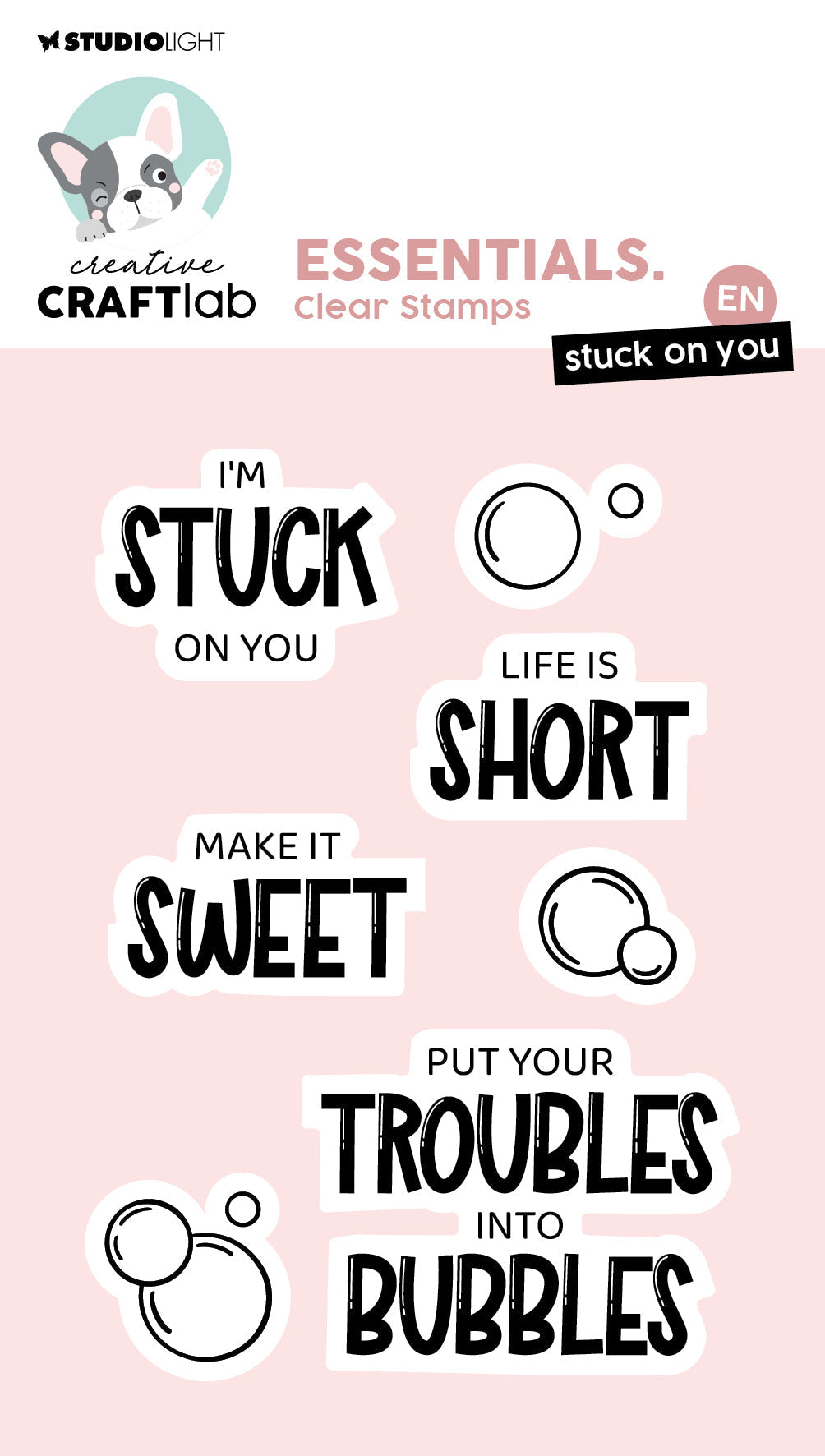CCL Clear Stamp Stuck On You Essentials 7 Pieces