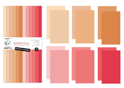 Unicolor Peach & Pink Scrapbooking Paper Pad, 24 Sheets