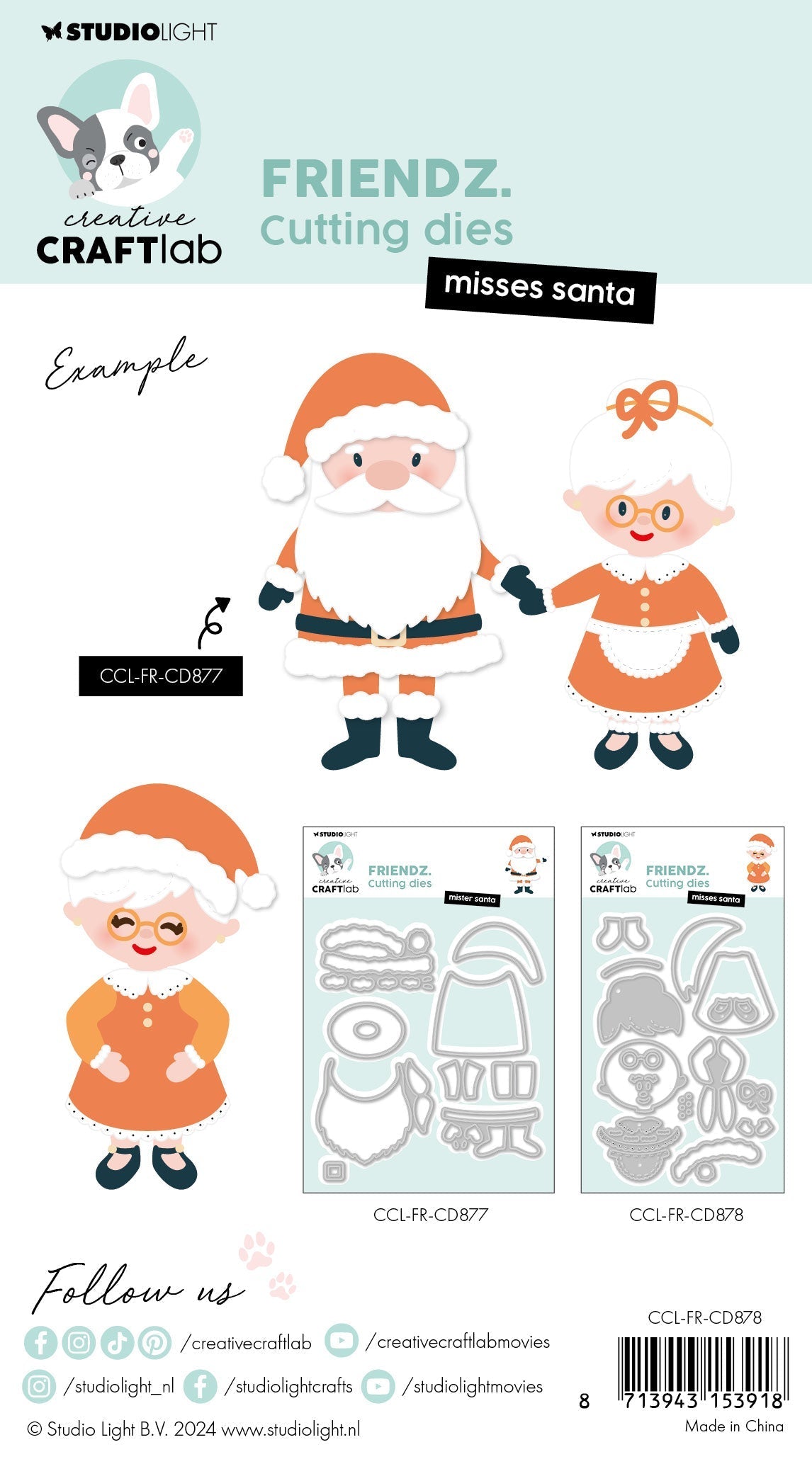 CCL Cutting Die Misses Santa Friendz 15 PC