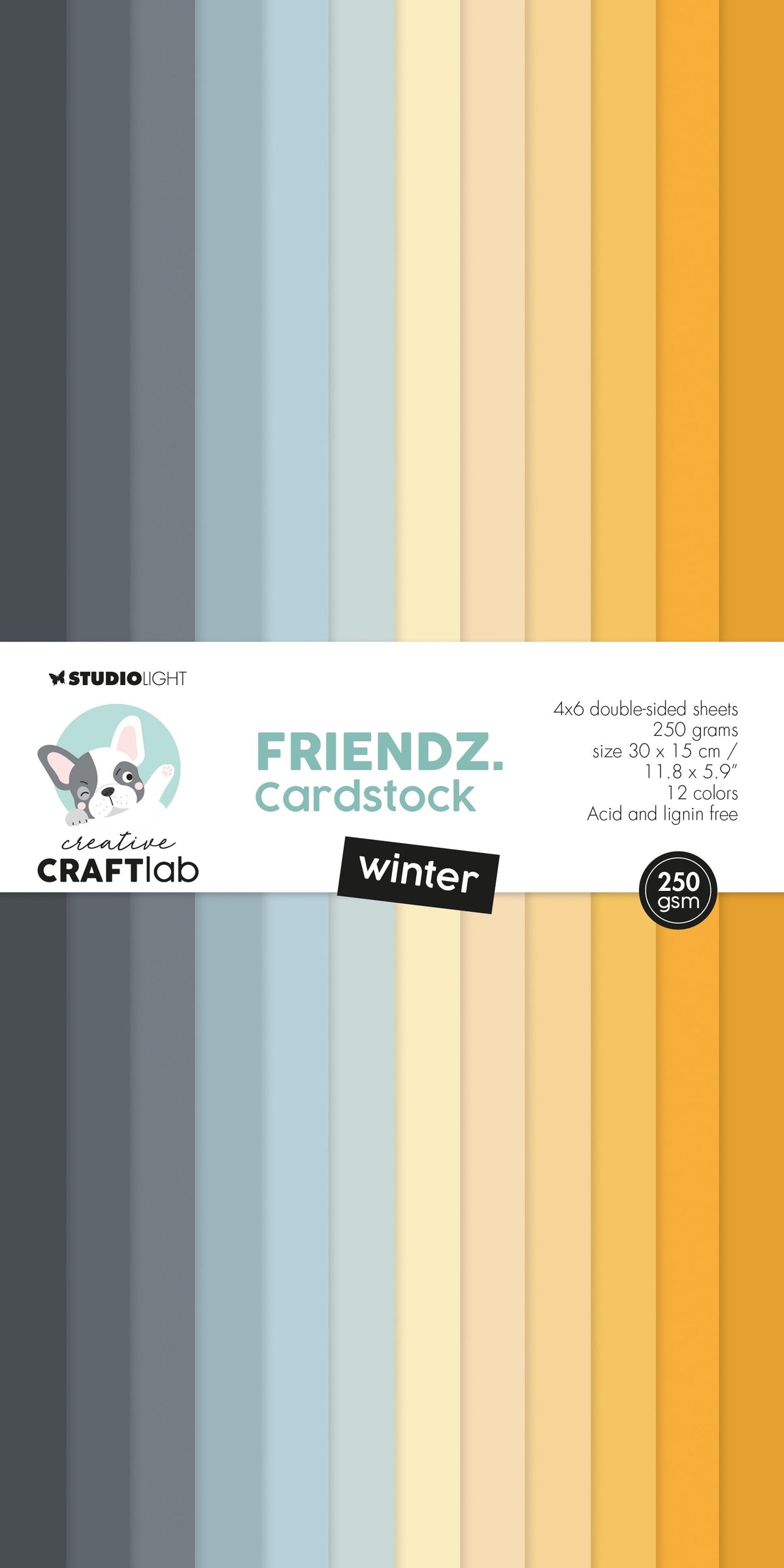 Bloc de papier CCL Winter Friendz 300x150x9mm 36 feuilles n°121