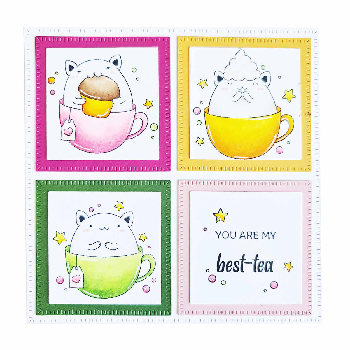 CCL Tampon transparent Cup Of Tea Friendz 92x138x1mm 11 PC réf. 553