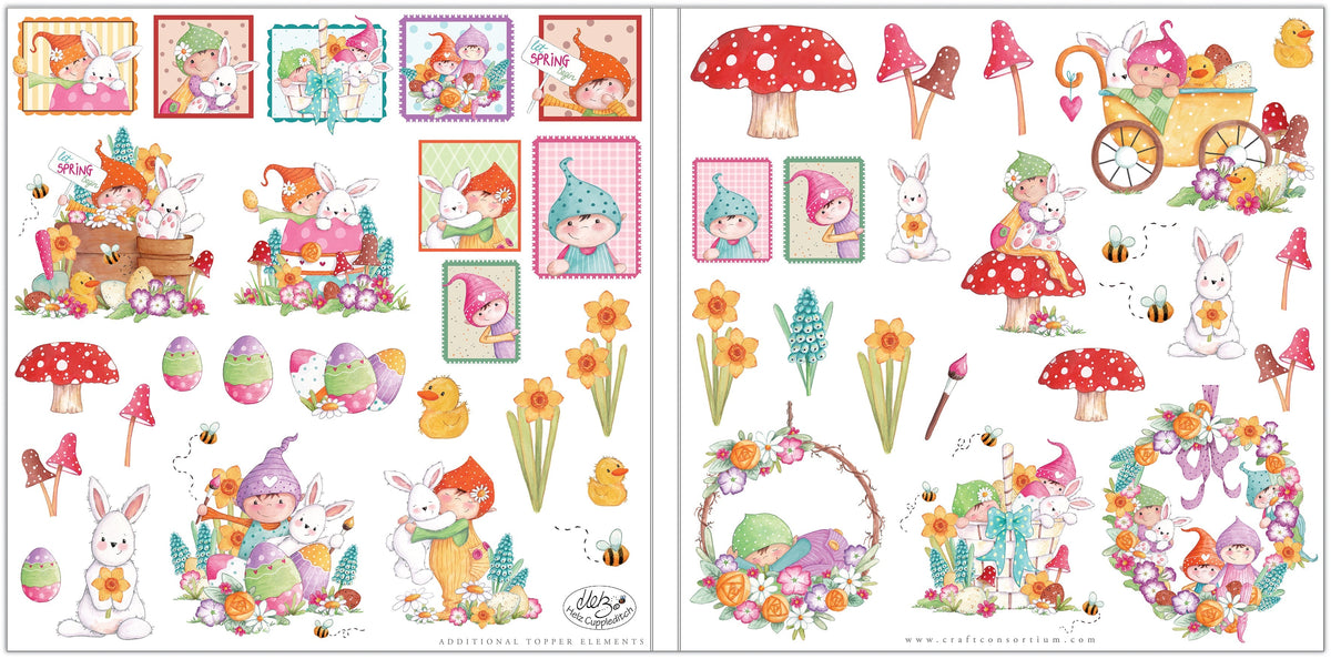 Craft Consortium Que le printemps commence - Bloc de papier 30x30 cm